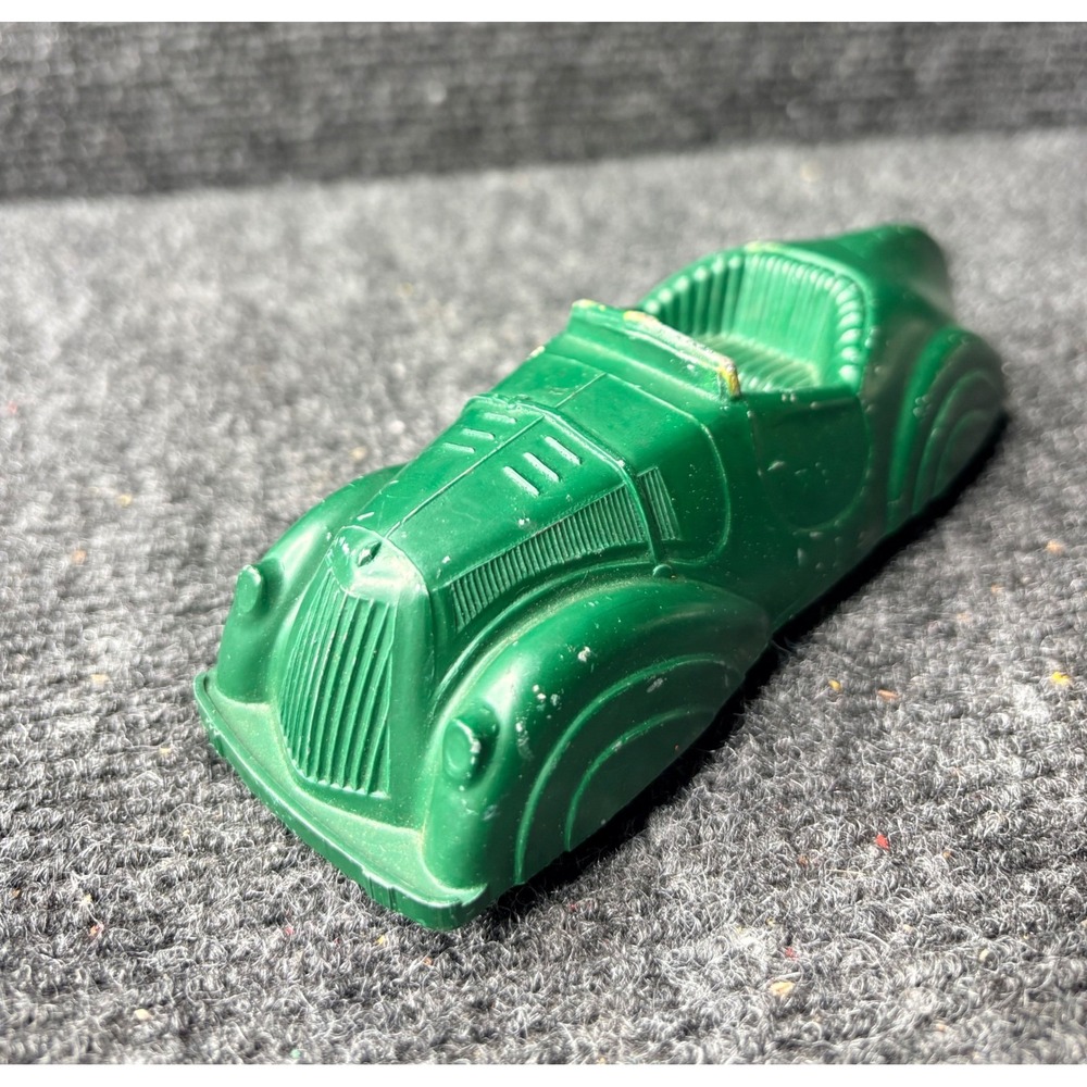 Vintage Stoke on Trent Green Diecast Metal Roadster Race Car Toy Made in England